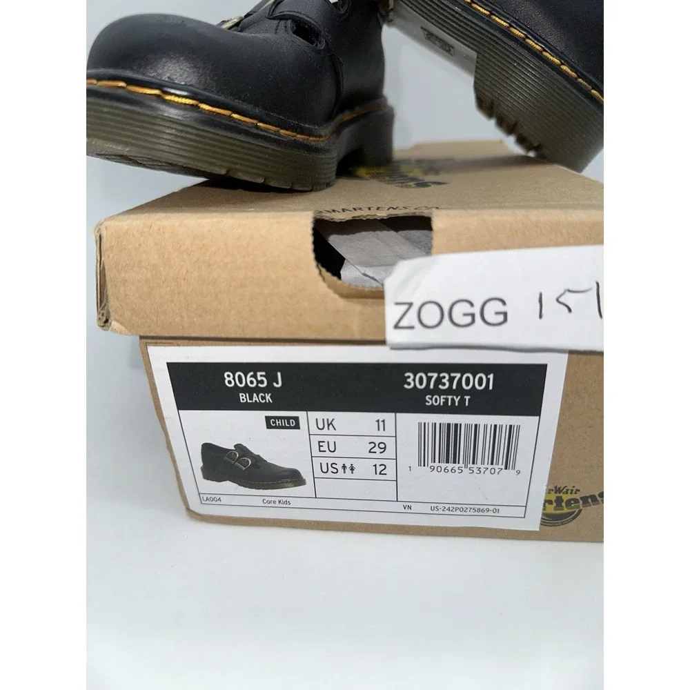 Dr. Martens Doc 8065 J Smooth Leather Mary Jane Girls Youth Size 12